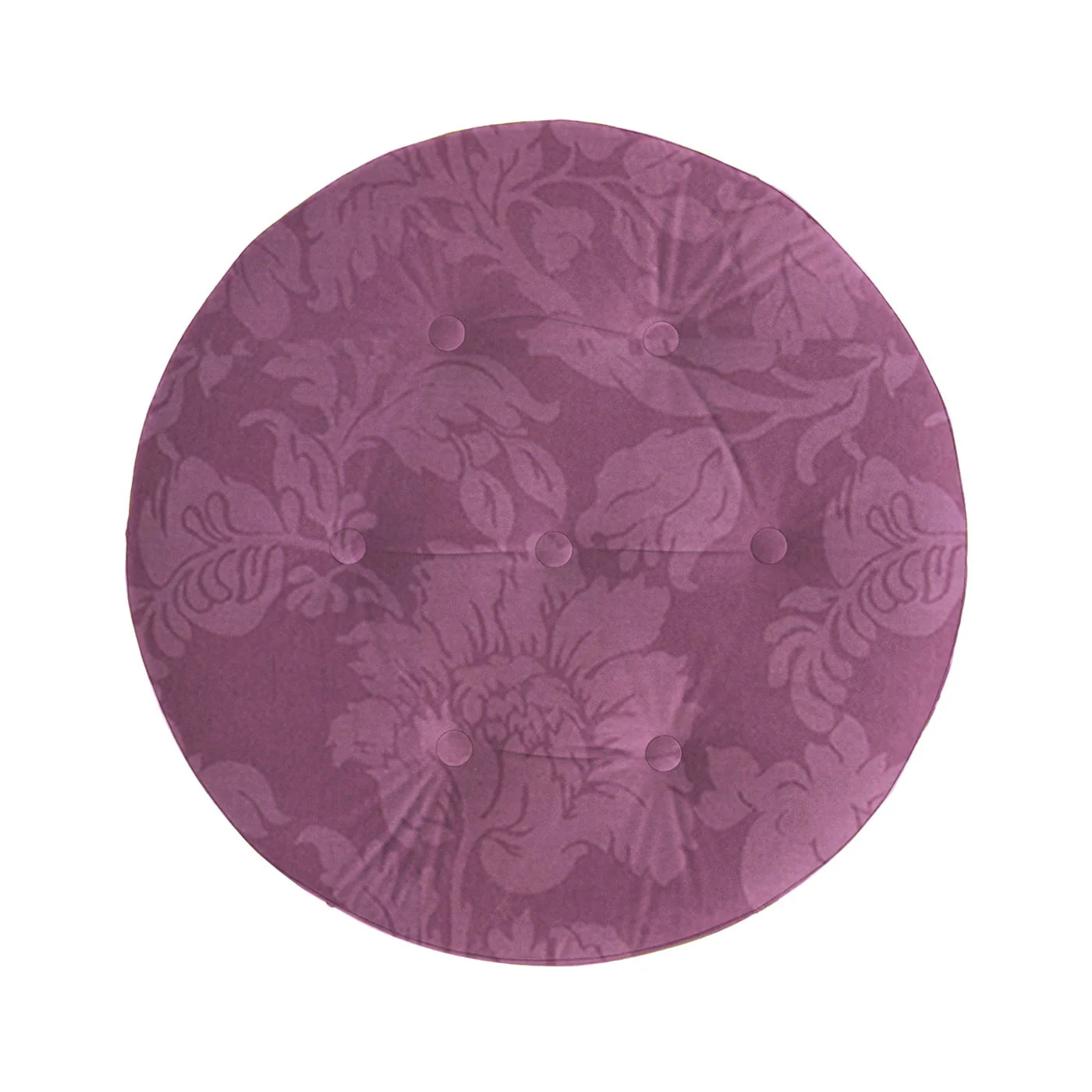 Yolanda - Luxurious Upholstery Round Upholstered Accent Ottoman - Image 8