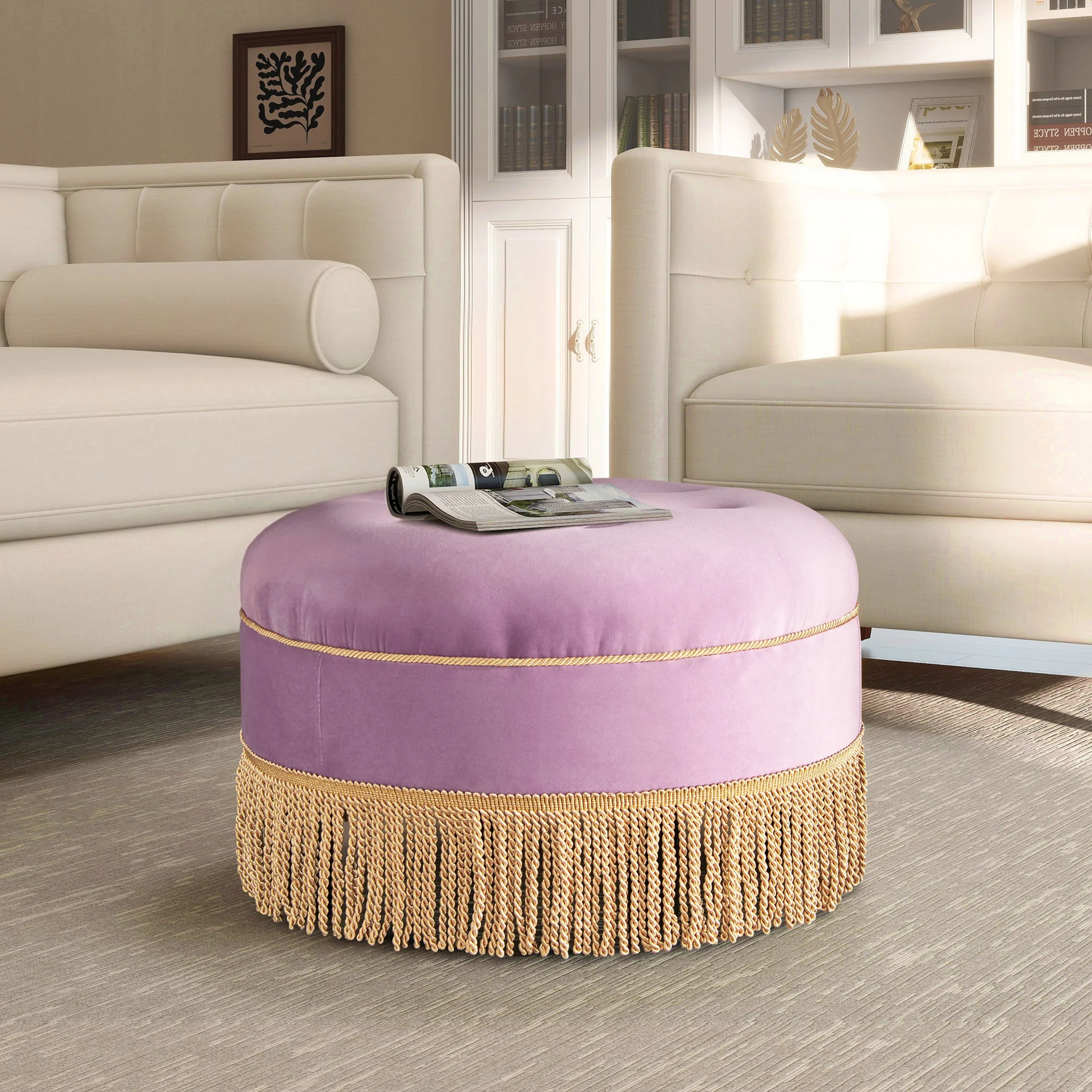 Yolanda - Round Upholstered Accent Ottoman - Image 22