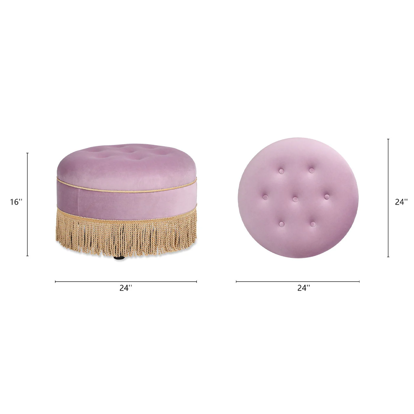 Yolanda - Round Upholstered Accent Ottoman - Image 37