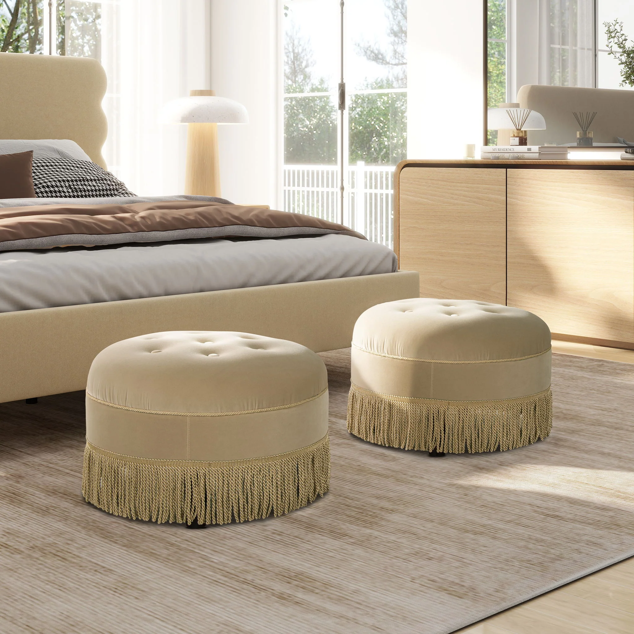 Yolanda - Round Upholstered Accent Ottoman - Image 56