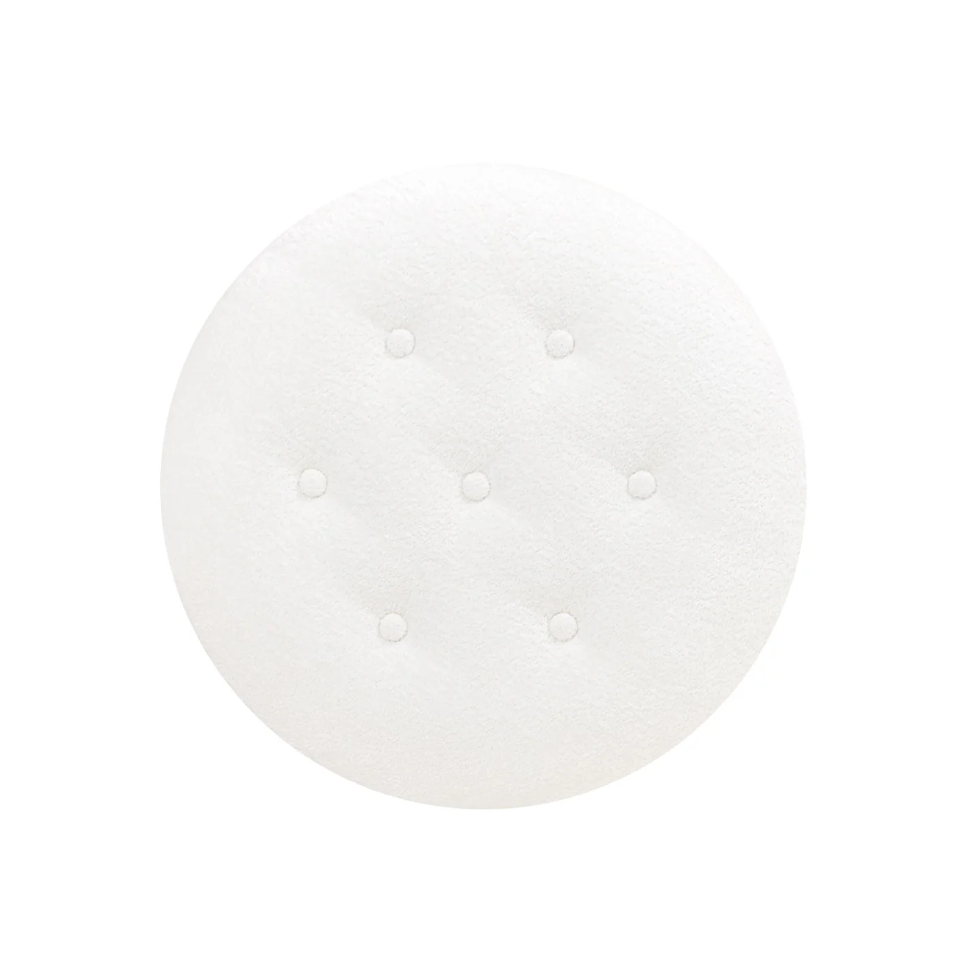 Yolanda - Round Upholstered Accent Ottoman - Almond White - Image 7