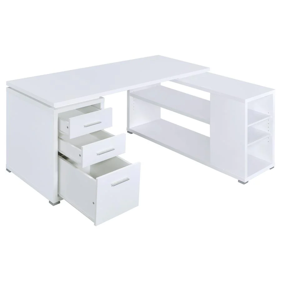 Yvette - 3-Drawer L-Shape Computer Desk - Image 9