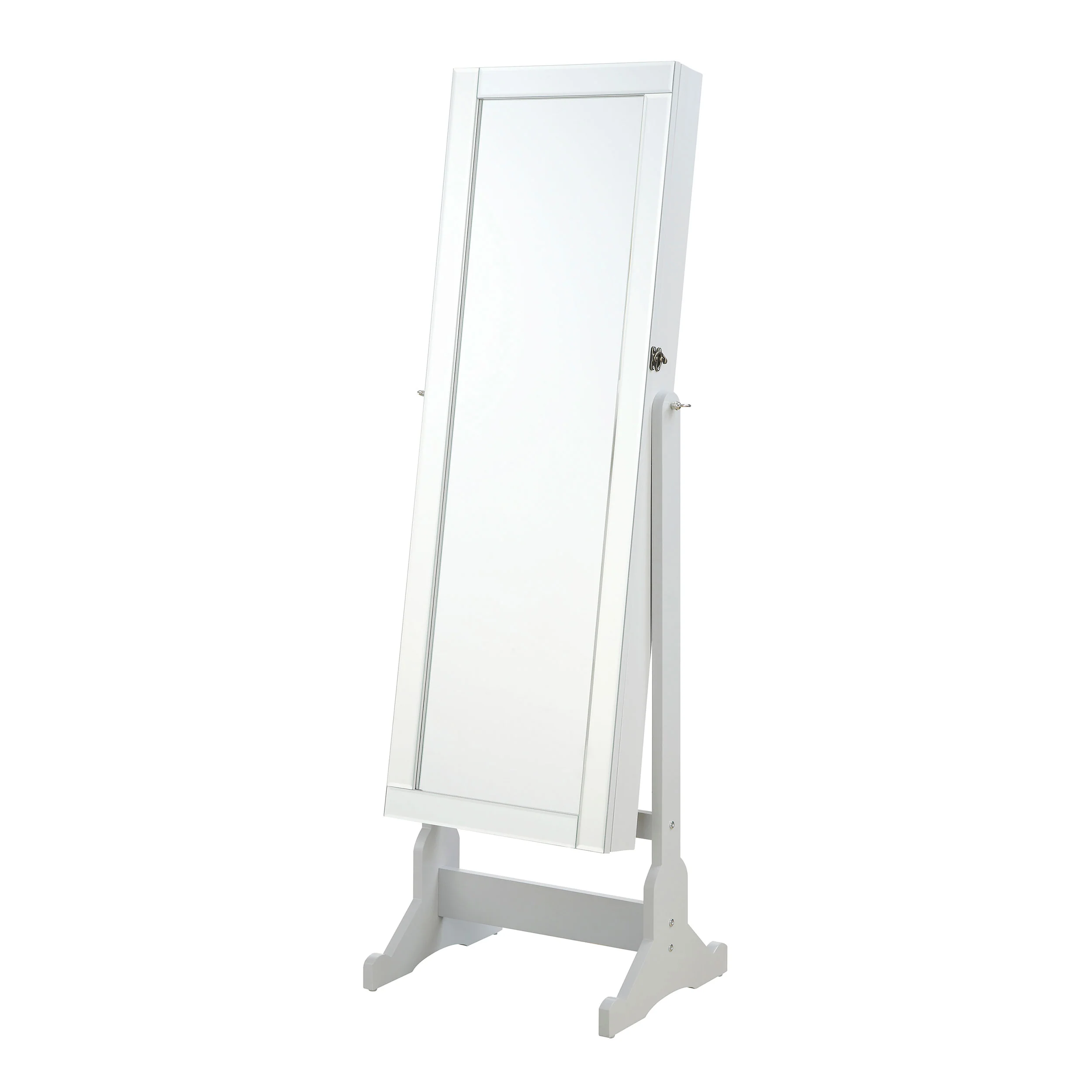 Yvonne - Cheval Mirror With Jewelry Storage - Dove Gray - Image 6