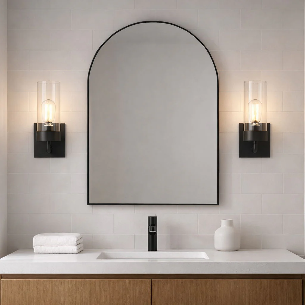 Zephyr - Single Light Sconce - Black / Clear - Image 10
