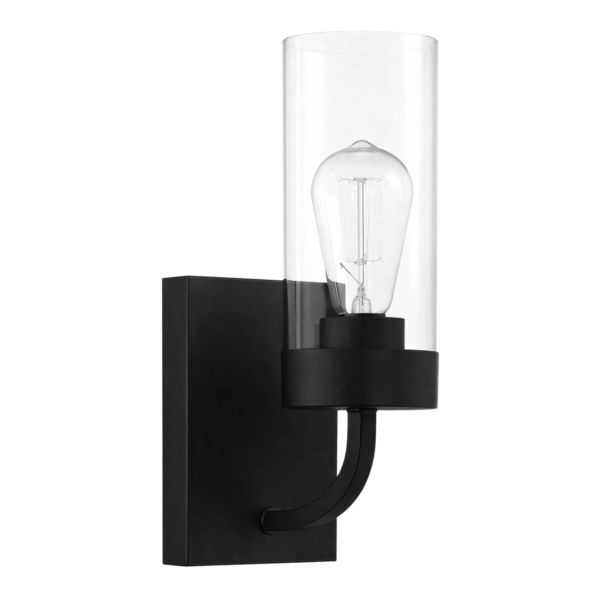 Zephyr - Single Light Sconce - Black / Clear - Image 5