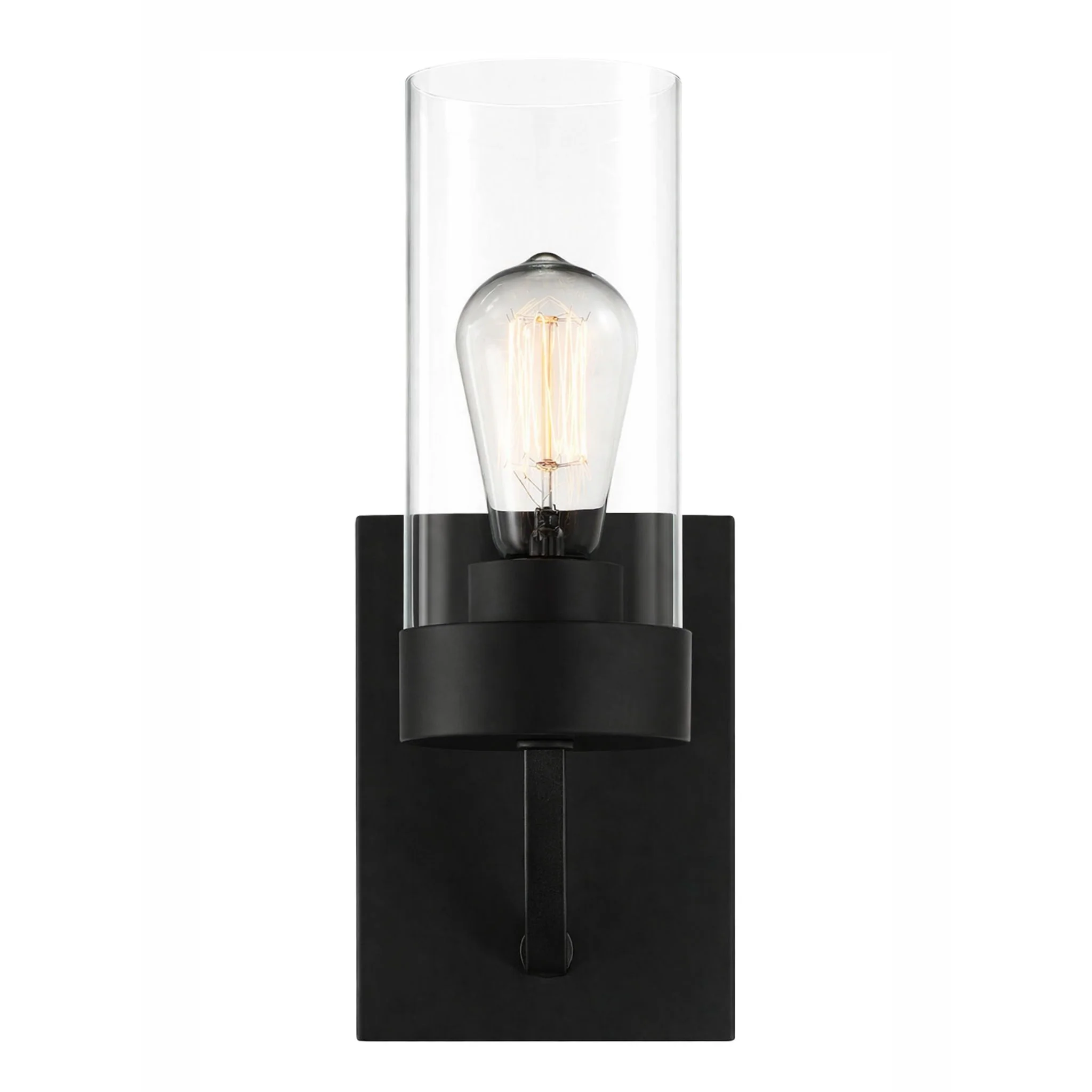 Zephyr - Single Light Sconce - Black / Clear - Image 7