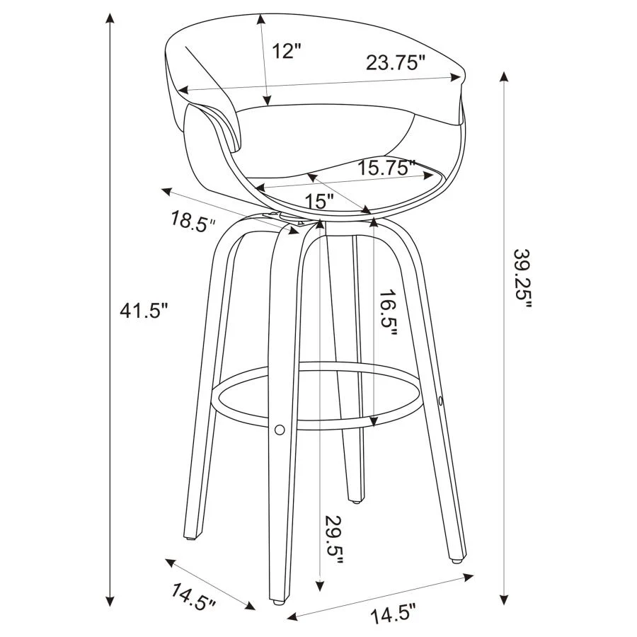 Zion - Upholstered Swivel Bar Stool - Image 25