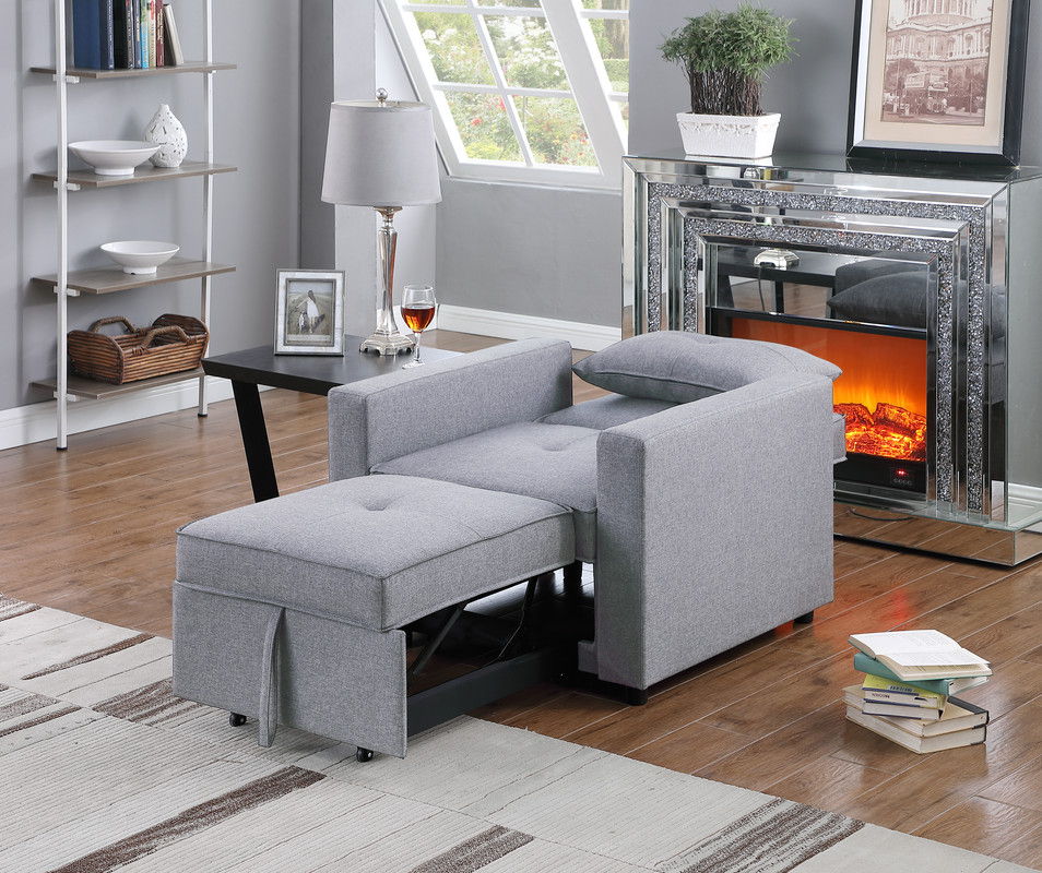 Zoey - Convertible Sleeper Chair With Side Pocket - Image 5