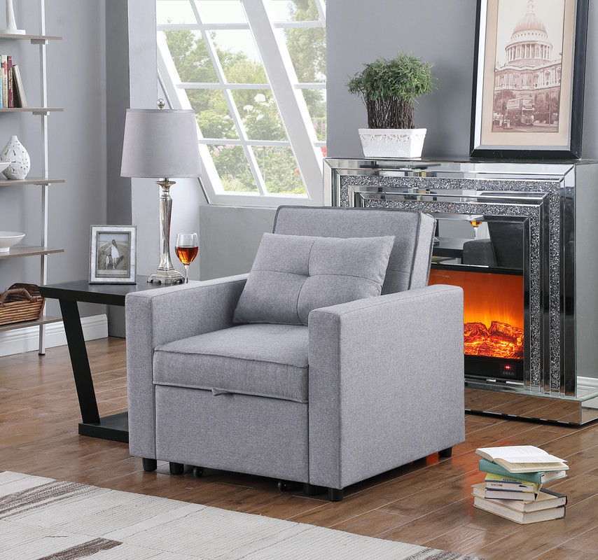 Zoey - Convertible Sleeper Chair With Side Pocket - Image 8