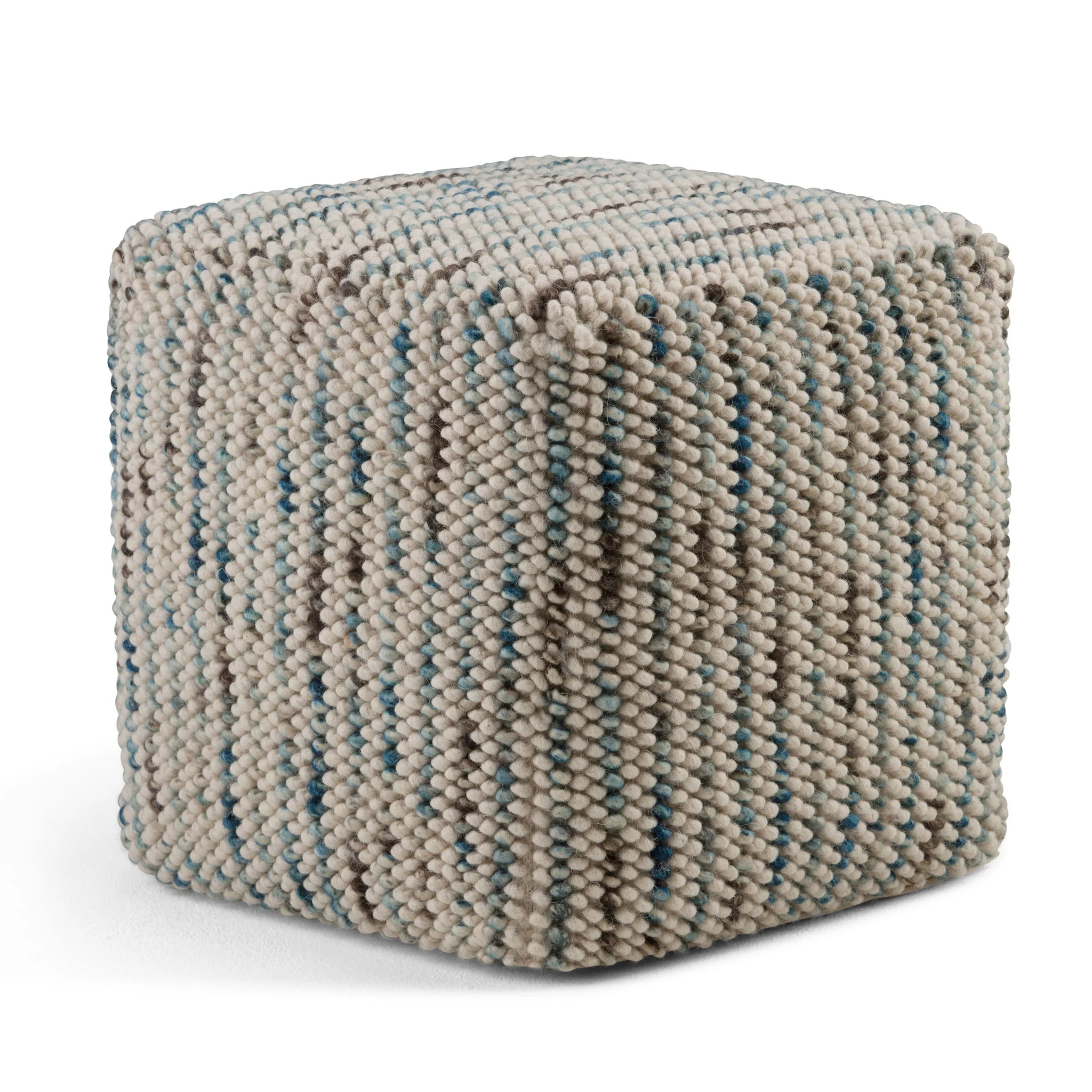 Zoey - Handcrafted Woven Cube Pouf - Image 2
