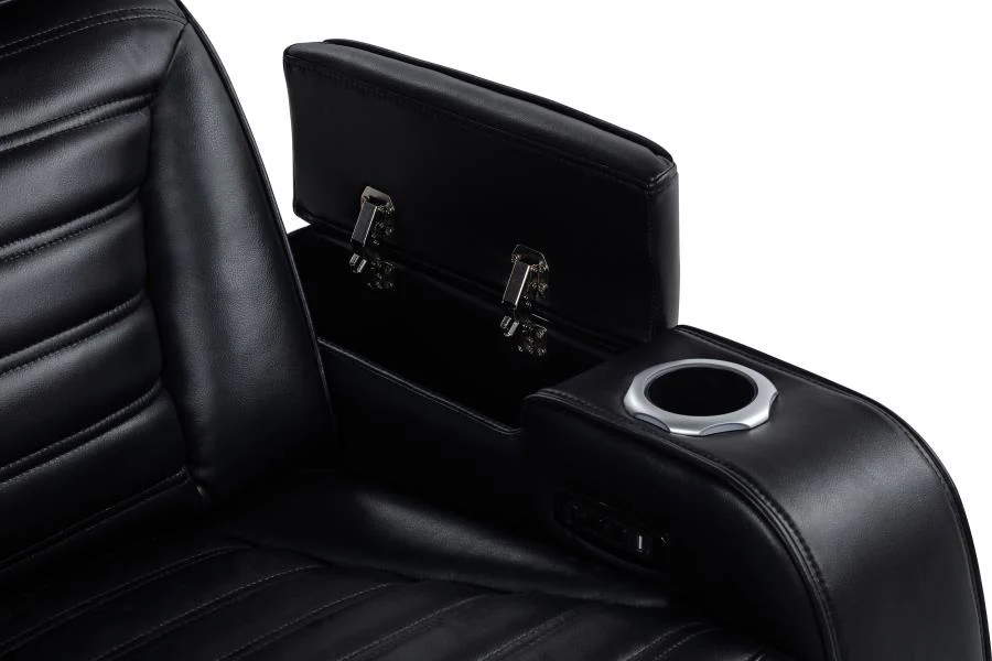 Zuma - Faux Leather Dual Power LED Sofa Set - Image 28