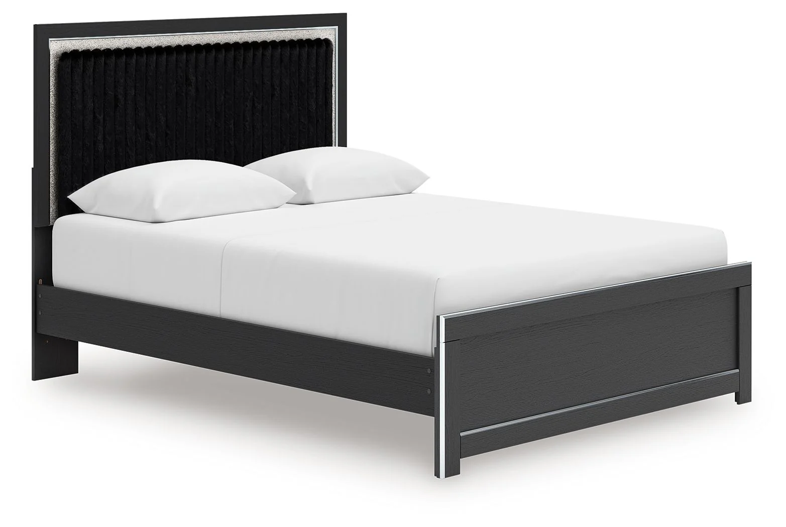 Zuraleus - Upholstered Panel Platform Bed With Roll Slats - Image 2
